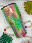 Multicolor Paint stroke glitter tumbler