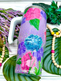Hand Painted Floral 30oz grippy Tumbler